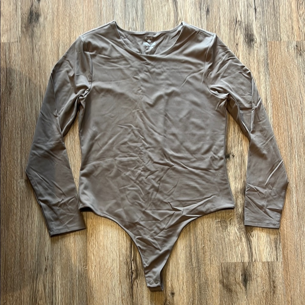 Nuuds Mocha Long Sleeve Bodysuit